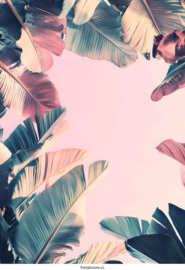 Tropical Palm Leaves Background Design