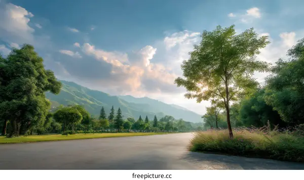 Mountain Road Scenic Landscape