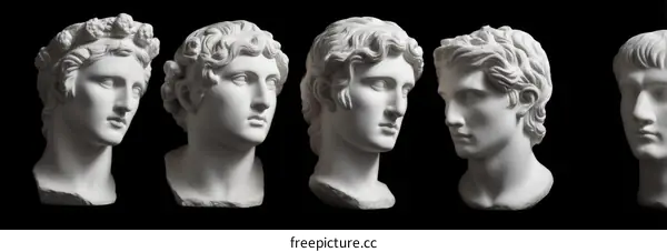 Classical Busts in Artistic Composition