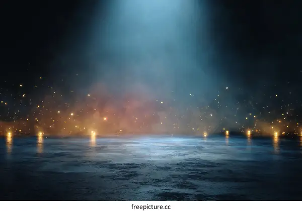 Abstract Night Scene with Specks of Light