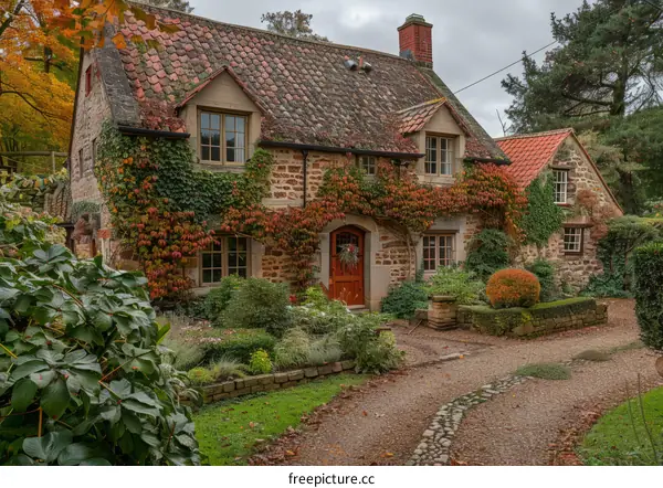 Charming English country cottage with a beautiful garden