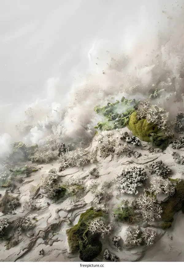 Abstract Art of a Volcanic Eruption