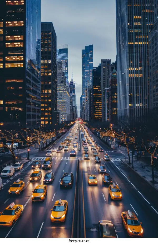 Rush Hour in NYC: Traffic, Taxis, and Skyscrapers