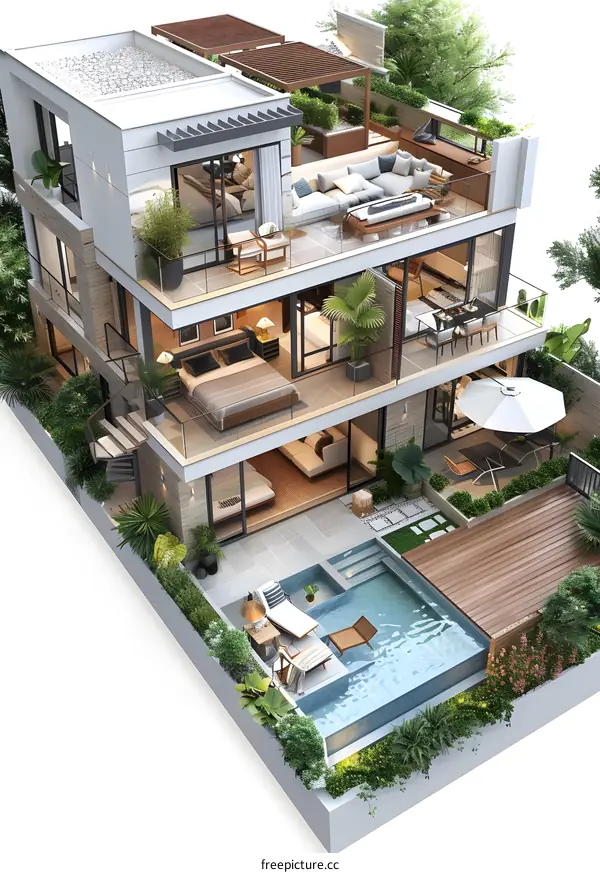 Modern minimalist villa