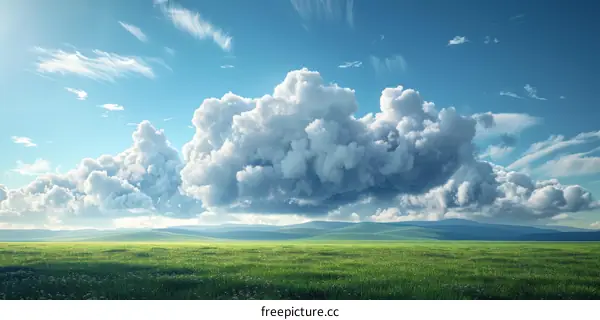 The Clouds above the Serene Grassland