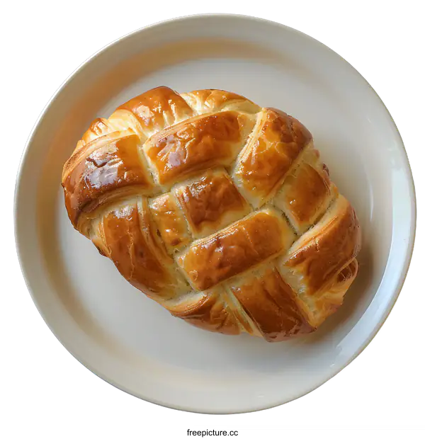 [Transparent Background PNG]Freshly Baked Pastry on a Plate