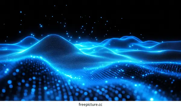 Abstract Digital Wave Landscape Design