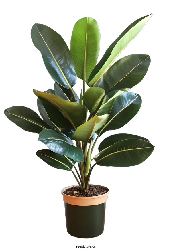 [Transparent Background PNG]Green Plant In Pot With White Background