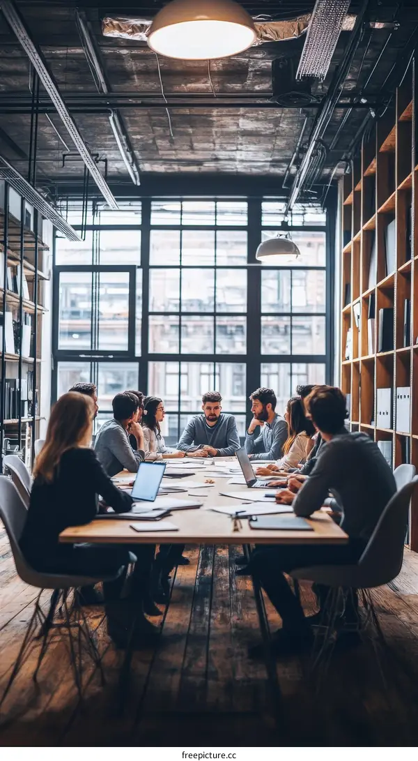 Modern Office Meeting Room Multiethnic Group