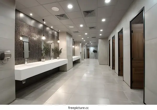 Modern Public Washroom Interior Design