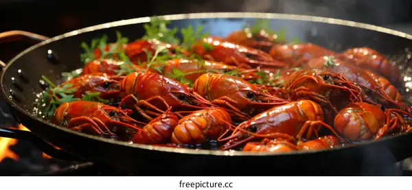 A delicious plate of crayfish