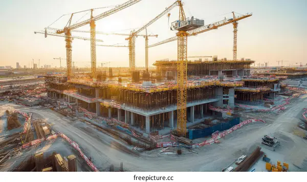 Large-Scale Construction Site Under Construction