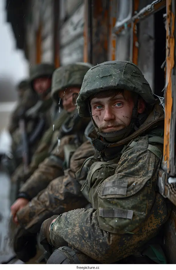 Russian soldiers in the Donbas region of eastern Ukraine.