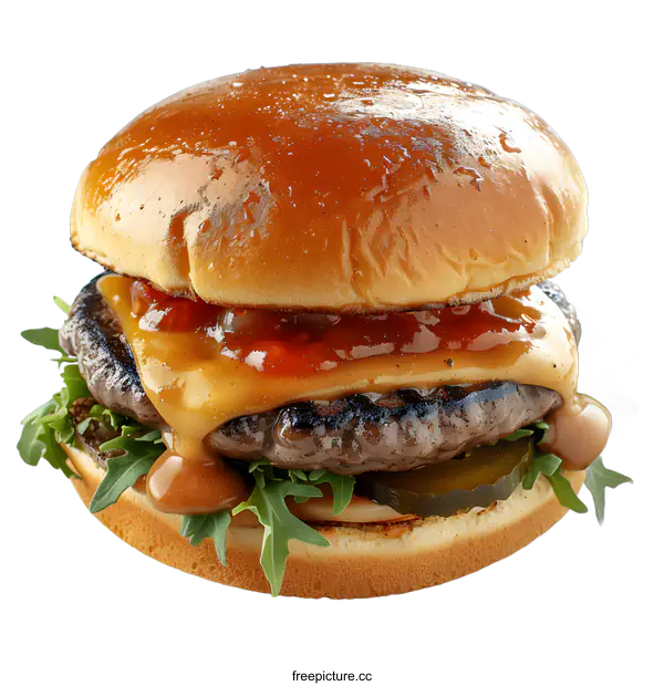 [Transparent Background PNG]Delicious Burger on White Background