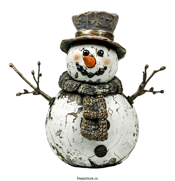 [Transparent Background PNG]Vintage Snowman Christmas Decoration Ornament