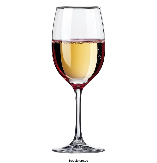 [Transparent Background PNG]Elegant Wine Glass with Sparkling Wine