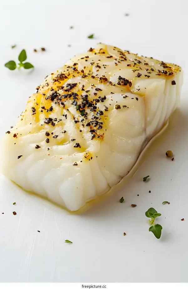 Grilled Cod Fillet with Herbs and Spices