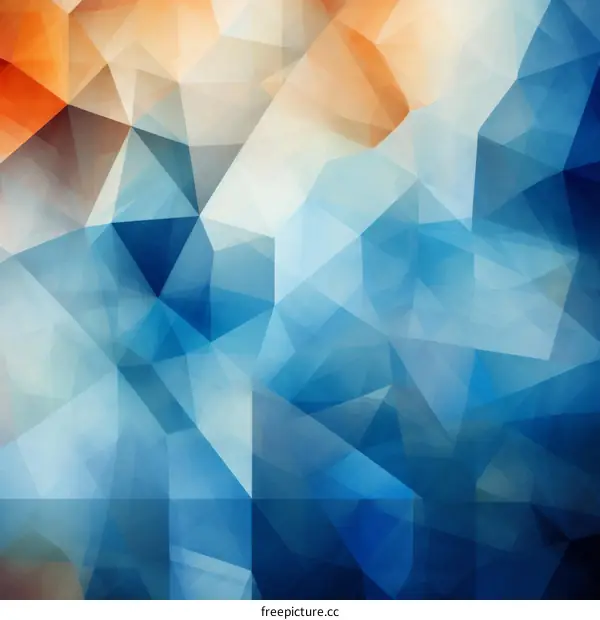 Blue and Orange Geometric Background