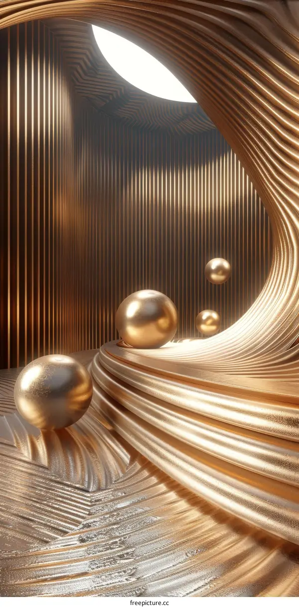 Abstract Gold Architectural Interior Design