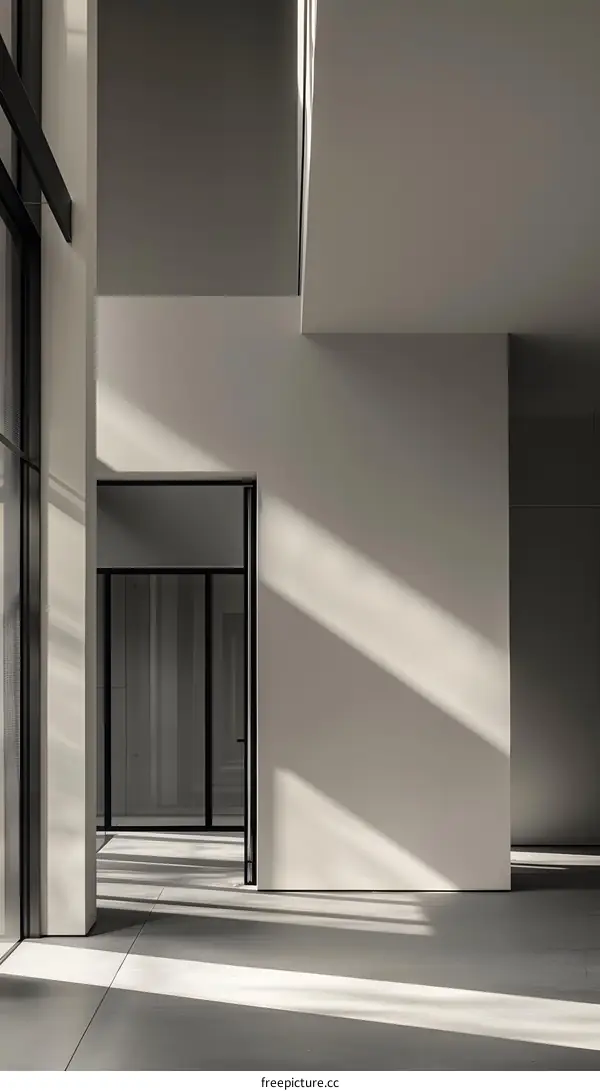 Sunlight Streaming Through Modern Architecture