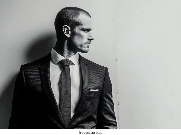 Stylish Man in Formal Suit