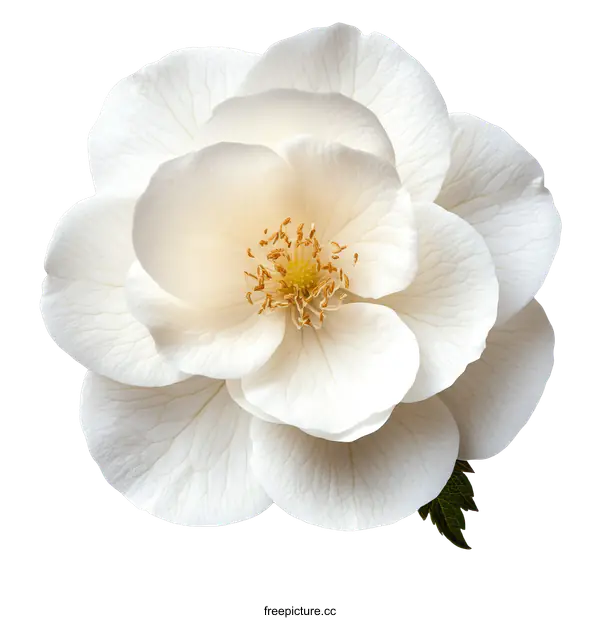 [Transparent Background PNG]Closeup of a Beautiful White Rose Flower