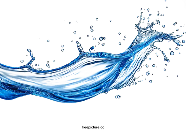 [Transparent Background PNG]Abstract Water Splash Illustration