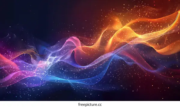 Abstract Colorful Flowing Lines Background Design