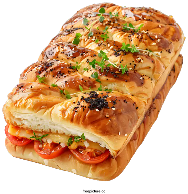 [Transparent Background PNG]Homemade Bread with Tomato and Cheese Sandwich