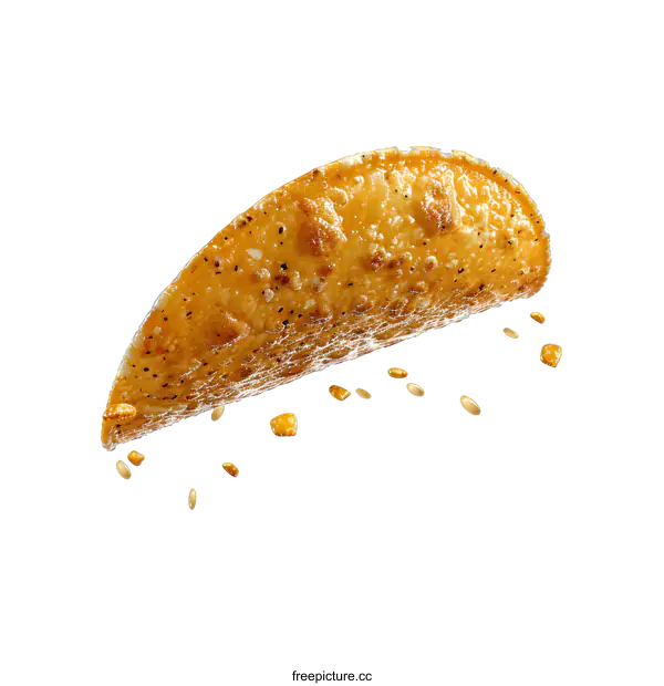 [Transparent Background PNG]Crispy Taco Shell on White Background