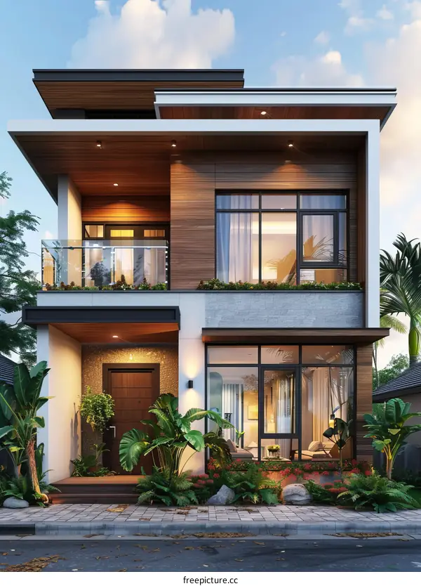 A Small Family's Modern Tropical Dream Home