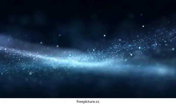 Abstract Digital Particles Flowing