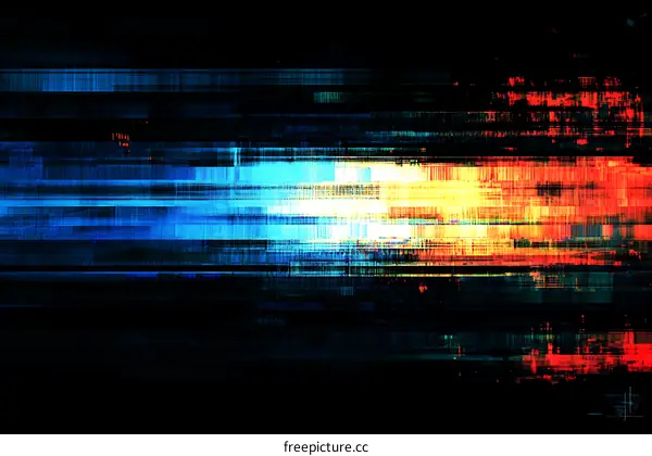 Abstract Glitch Art Digital Distortion