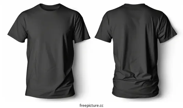 Black T-shirt front and back