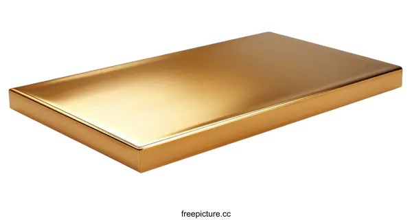 [Transparent Background PNG]Golden Rectangular Metal Bar