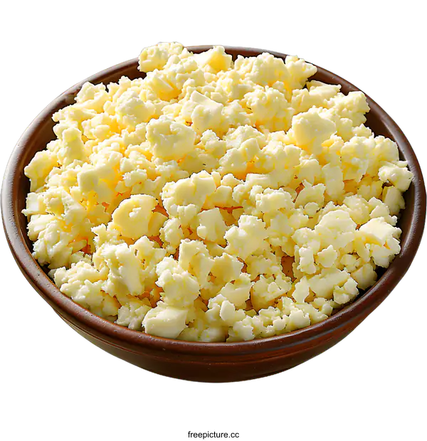 [Transparent Background PNG]Close-up of a bowl of cheese