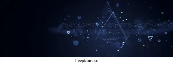 Abstract Digital Triangles Background Design
