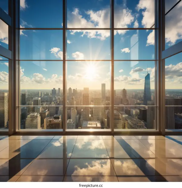 A Spectacular Cityscape from a Towering Skyscraper