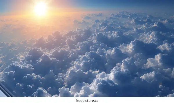 The soft and fluffy cloudscape from above