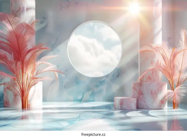 Modern Minimalist Aesthetic Display Podium