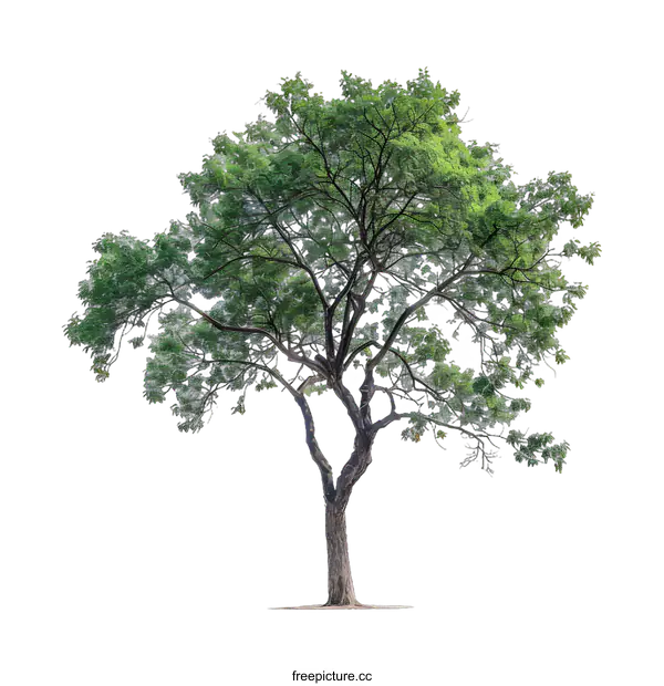 [Transparent Background PNG]Green Tree Isolated On White Background