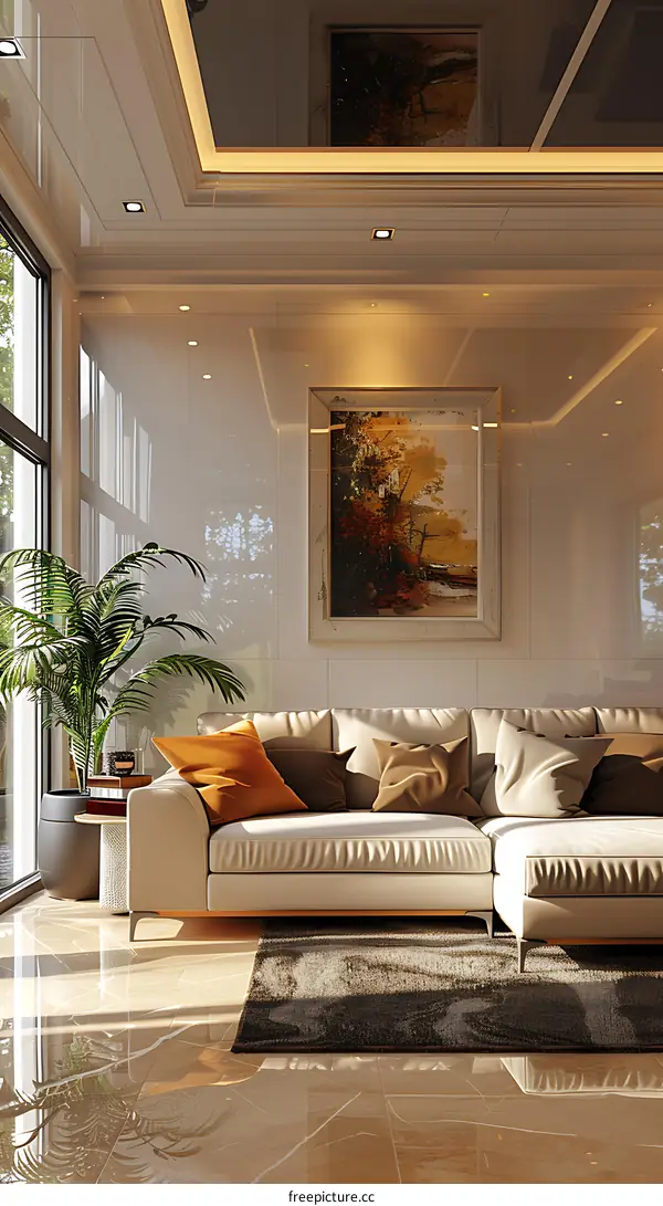 Modern minimalist living room