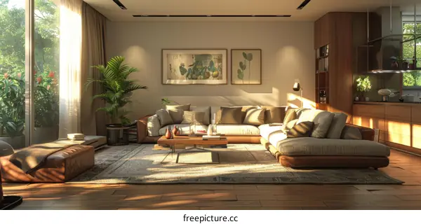 A living room in IKEA style