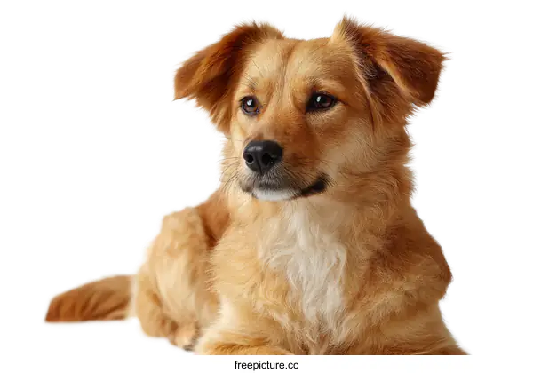 [Transparent Background PNG]Adorable Golden Retriever Studio Shot