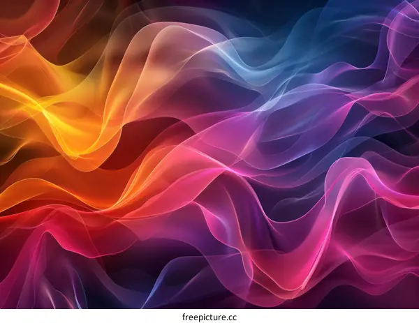 Abstract Colorful Waves Background