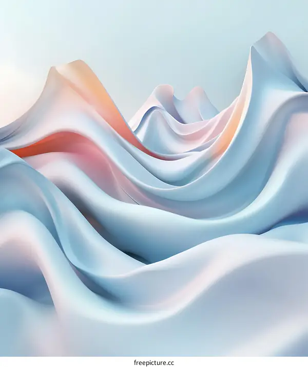 Abstract Blue and Pink Waves Background