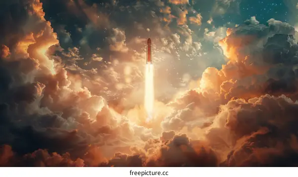 Rocket Launch into the Sky
