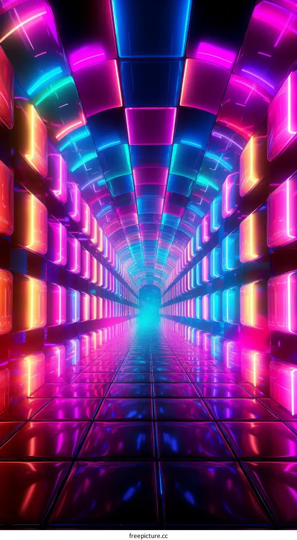 Abstract Neon Tunnel