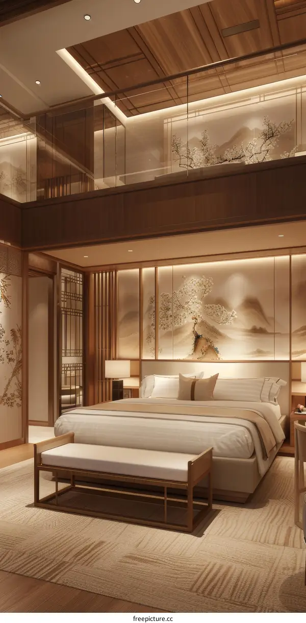 Modern Chinese Style Bedroom Interior Design