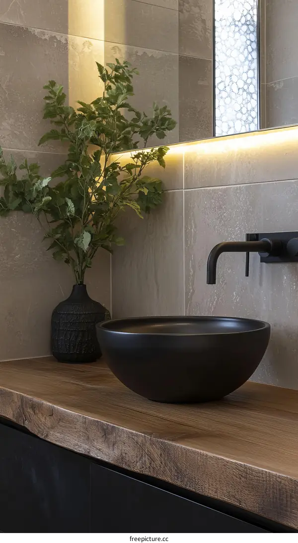 Modern Minimalist Bathroom Sink and Countertop